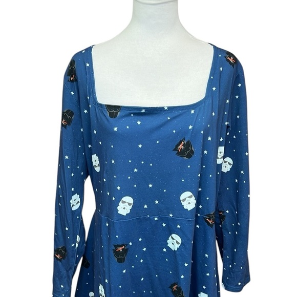 Star Wars Blue Long Sleeve Dress - Picture 3 of 6